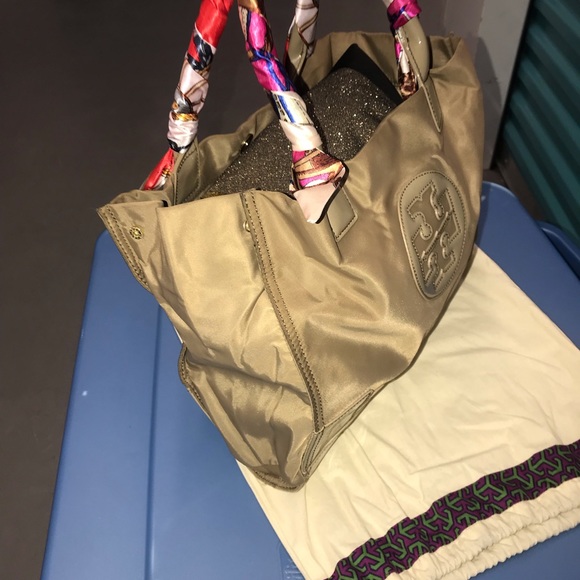 Beige Mini Tory Burch Tote w/ Dustbag - Picture 2 of 4